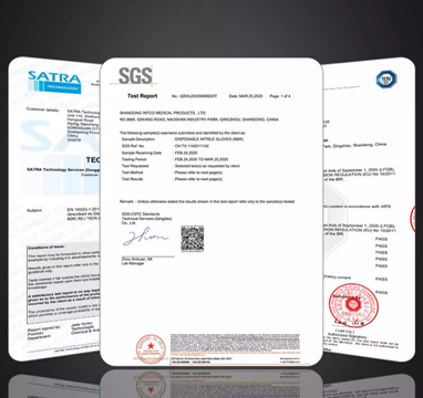 (image for) Oil and water resistant disposable nitrile rubber gloves